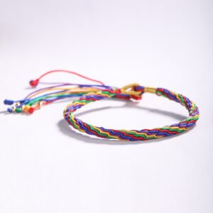 Hand-woven bracelets, meditation and yoga bracelets, friendship bracelets, surfing bracelets—colorful braided rope bracelets—symbolizing protection, blessings, and positive energy.