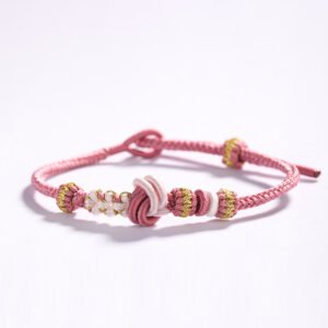 Hand-woven adjustable peach blossom knot red string bracelet, friendship bracelet, surfing bracelet—a spiritual gift suitable for both men and women.