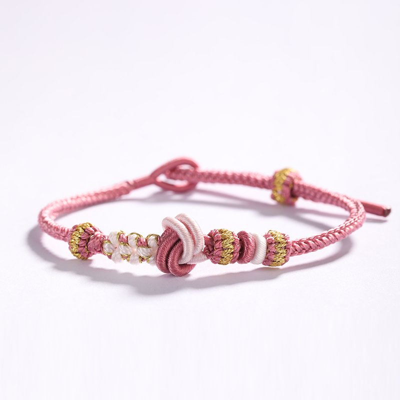 Hand-woven adjustable peach blossom knot red string bracelet, friendship bracelet, surfing bracelet—a spiritual gift suitable for both men and women.